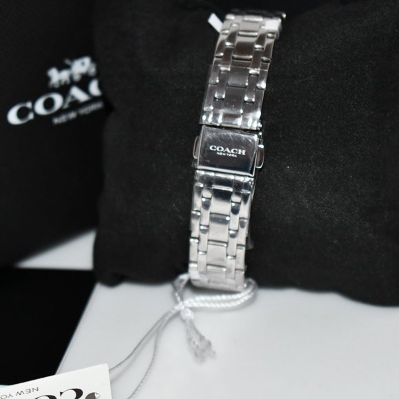 Coach Josie Watch 34 Mm in Silver/Pink #CE751 14504053 NIB - Picture 3 of 5